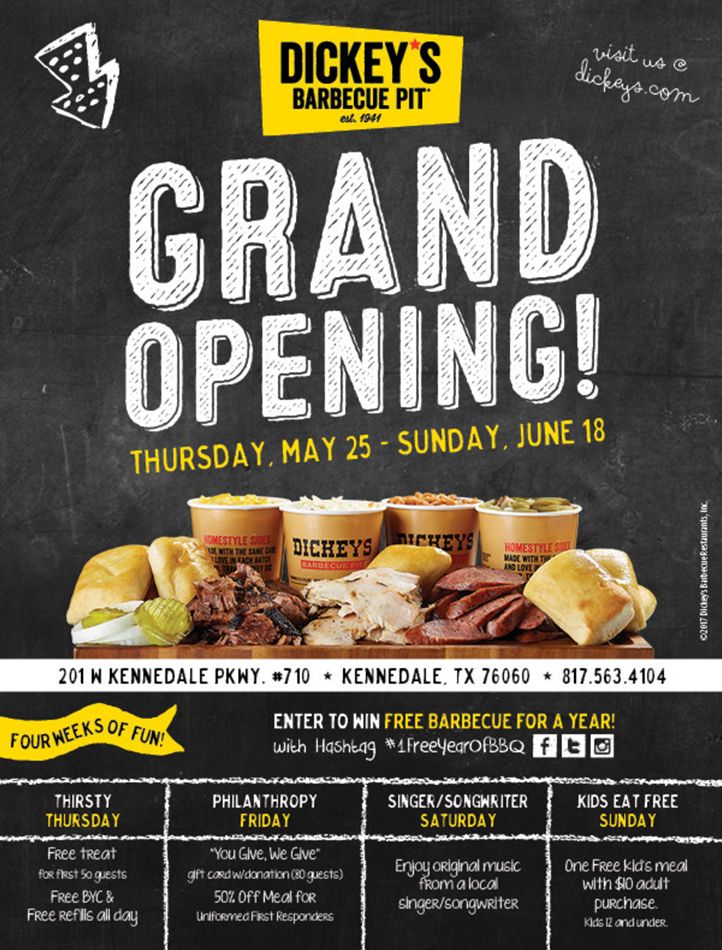 Dickey's Barbecue Fires Up the Pit in Kennedale, Texas