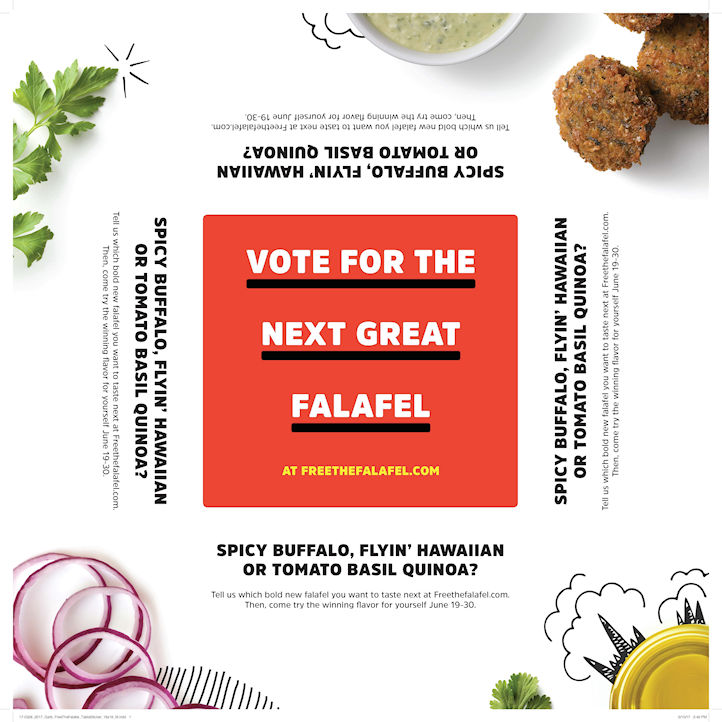 LRXD and Garbanzo to "Free the Falafel" in Restaurant's Recipe Promo