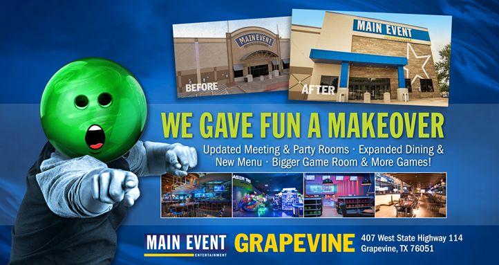 Main Event Entertainment To Unveil Remodeled Center In Grapevine