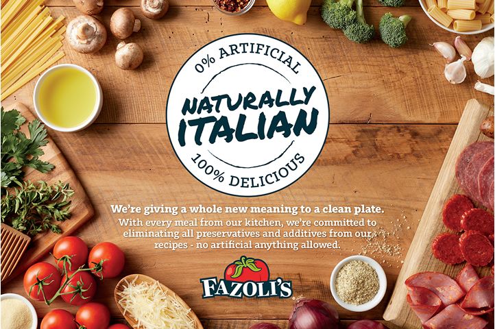 Fazoli's Celebrates New Clean Menu With Naturally Italian Sweepstakes