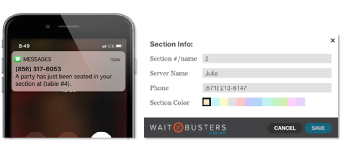 Digital Diner's "Section Seated" Notification Improves Efficiency and Guest Experience