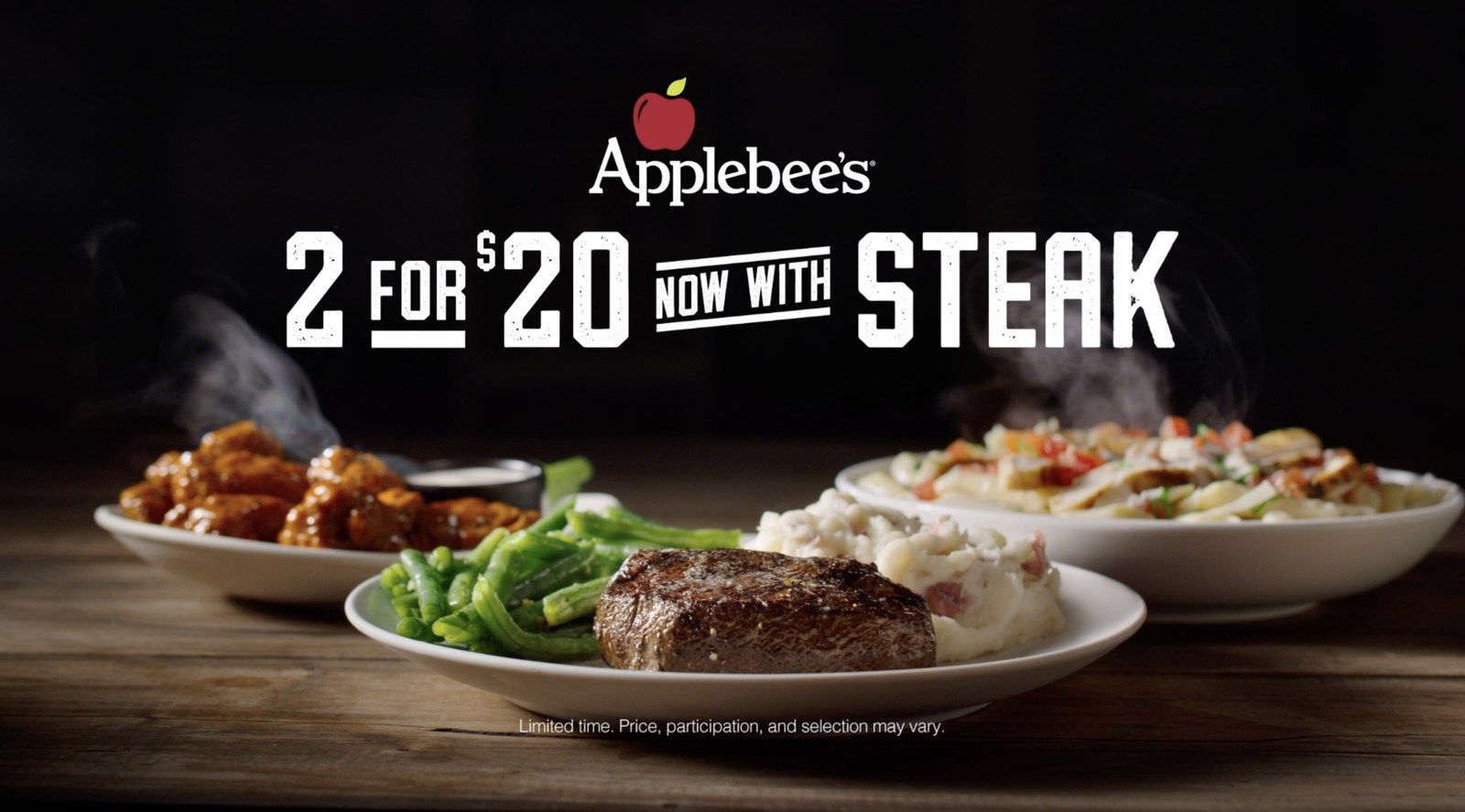 Applebee's Conquers Cravings by Bringing Steak Back to Its Signature 2 for $20 Menu for a Limited Time