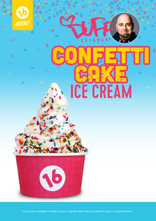 16 Handles Launches New Flavor: Duff's Confetti Cake Ice Cream