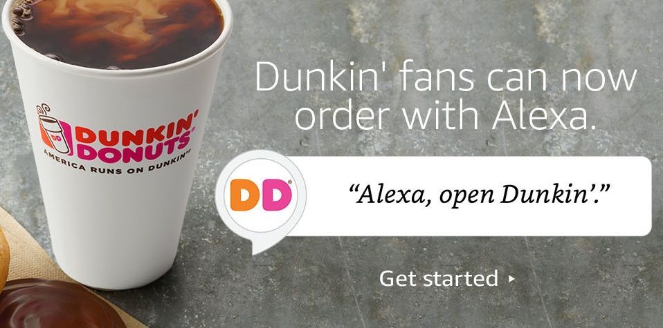 "Alexa, Order from Dunkin' Donuts:" Dunkin' Donuts Expands Order-Anywhere Accessibility with Amazon Alexa Integration
