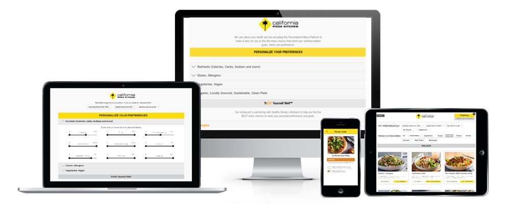 Healthy Dining and Restaurant Partners Launch First Ever MyMenu Personalized Nutrition Concierge
