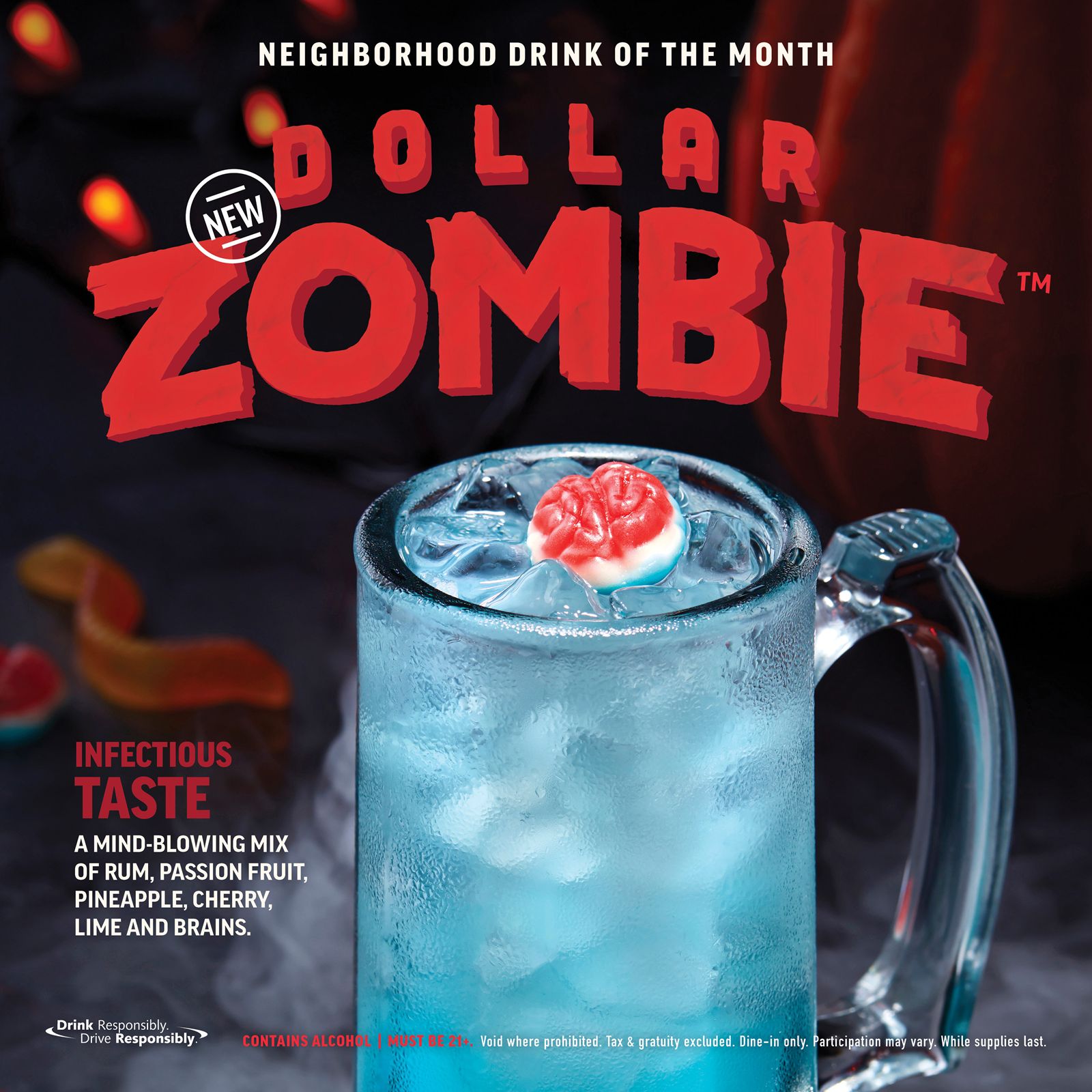 The DOLLAR ZOMBIE Rises from the Grave to Invade an Applebee's Near You This October