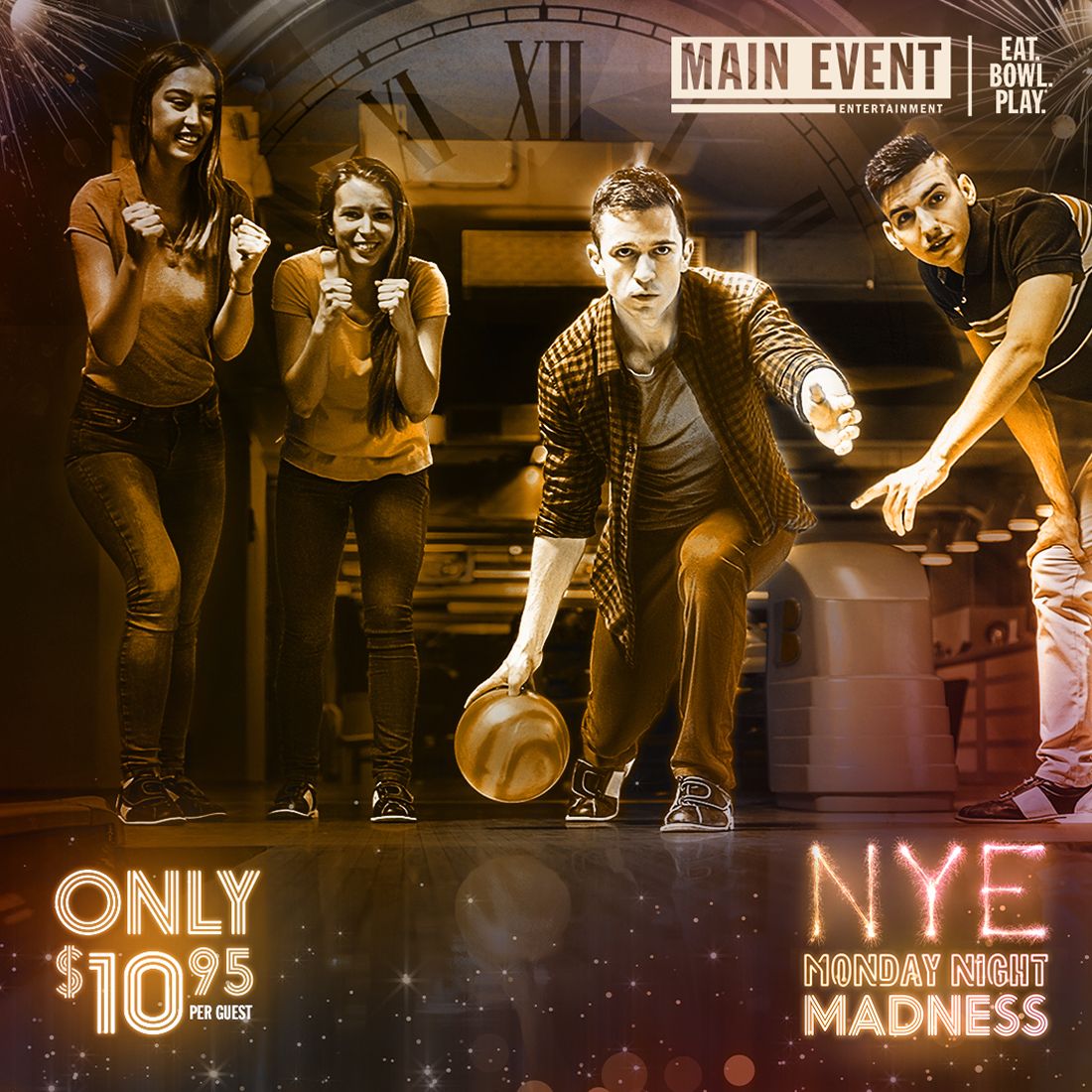 Ring in the New Year at Main Event Entertainment