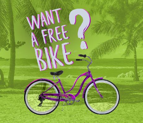 Help Save the Rainforest & Enter to Win a Custom Purple Beach Cruiser at Juice It Up!