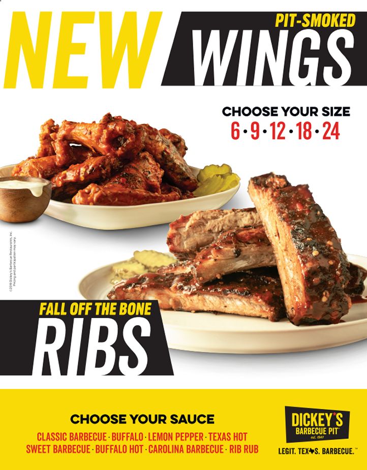 Dickey's Barbecue Pit Changes the Game with New Wings and Ribs Launching this Fall