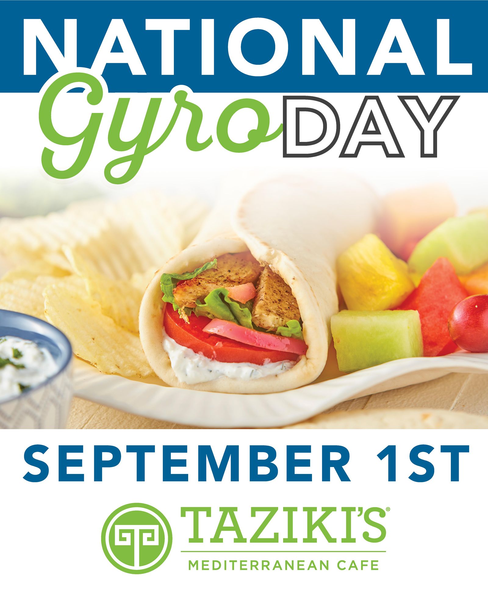 Taziki's Mediterranean Café to Celebrate National Gyro Day with "Gyros All Year" Giveaway