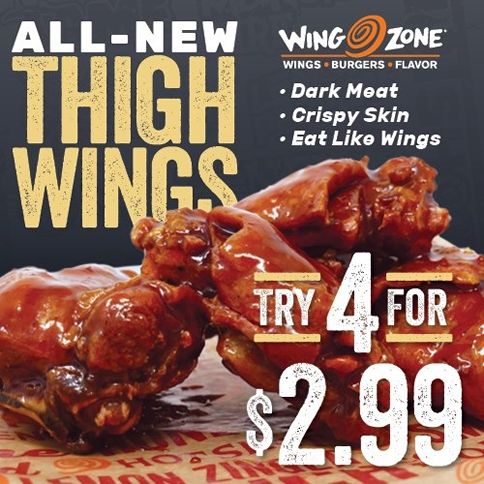 Wing Zone Introduces Thigh Wings Systemwide
