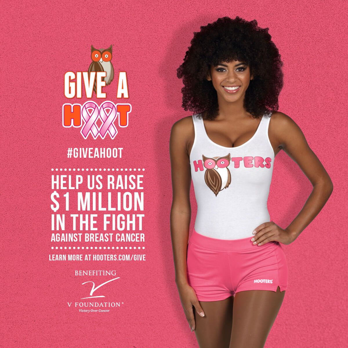 Hooters Asks America to 'Give A Hoot' in the Fight Against Breast Cancer