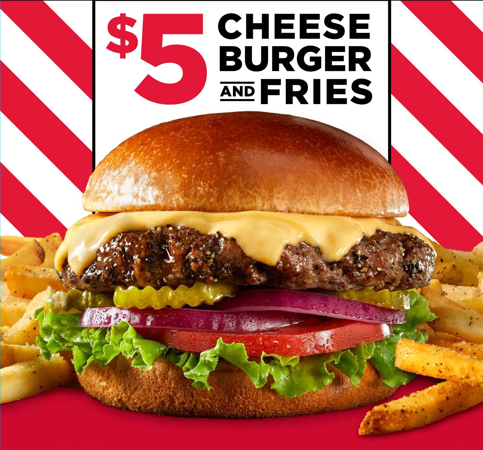 TGI Fridays Makes Every Day Cheeseburger Day with $5 Cheeseburgers & Fries