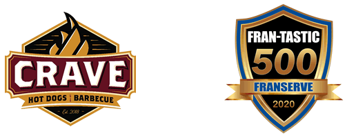 Crave Hot Dogs and BBQ is recognized as a FRAN-TASTIC 500 brand for 2020!
