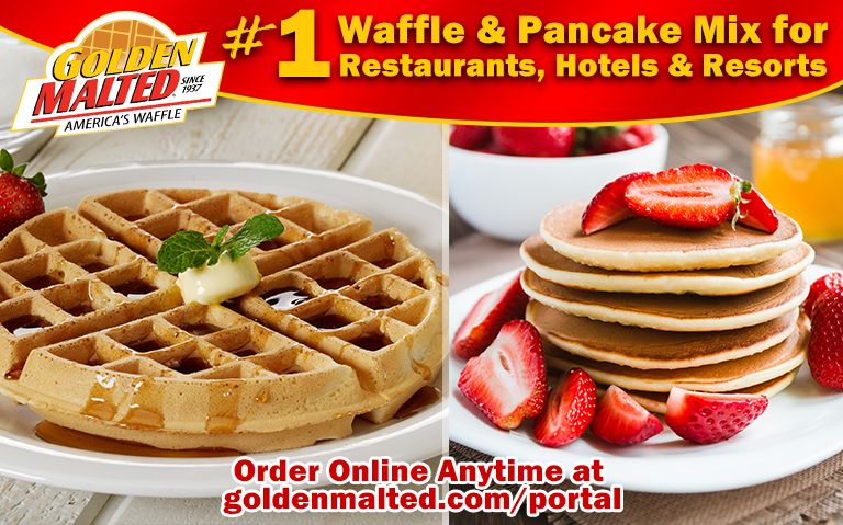 Serve America's #1 Waffles & Pancakes - Only with Golden Malted