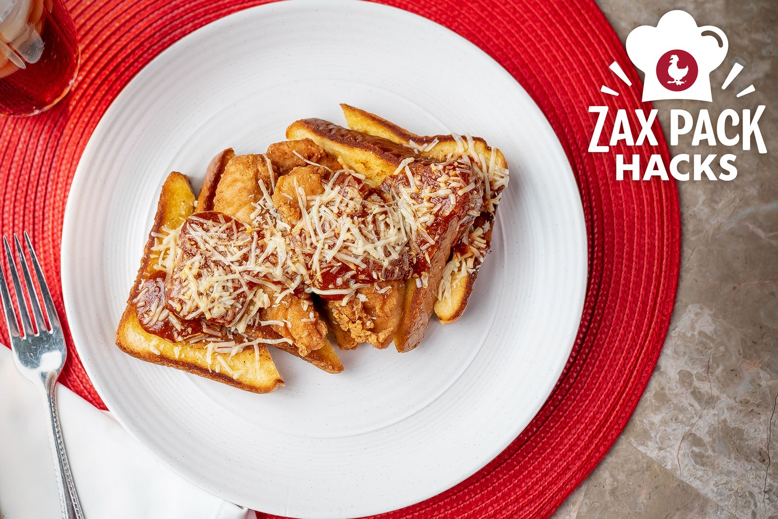 Zaxby's cooks up spin-off recipes with 'Zax Pack Hacks' Zaxby's Chicken Parmesan on Texas Toast
