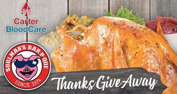 Soulman's Bar-B-Que and Carter BloodCare Bring Thanksgiving Home for North Texans Soulman's Bar-B-Que and Carter BloodCare Bring Thanksgiving Home for North Texans