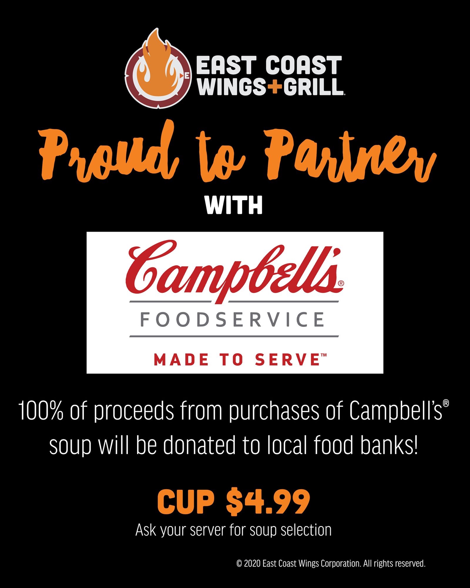 East Coast Wings + Grill Giving Back to Local Foodbanks Nationwide This Holiday Season